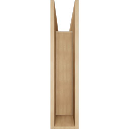 Ekena Millwork - BKTUR0756X34X34TRA05RCPR - Timberthane Faux Wood Traditional Style Bracket w/ Offset Brace, Block Ends, 7 1/2"W x 34"D x 34"H, Primed Tan