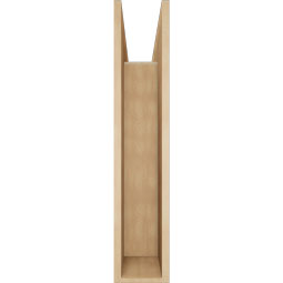 Ekena Millwork - BKTUR0756X34X38TRA05RCPR - Timberthane Faux Wood Traditional Style Bracket w/ Offset Brace, Block Ends, 7 1/2"W x 34"D x 38"H, Primed Tan