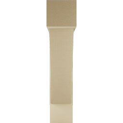 Ekena Millwork - BKTUR0756X36X36TRA05RCPR - Timberthane Faux Wood Traditional Style Bracket w/ Offset Brace, Block Ends, 7 1/2"W x 36"D x 36"H, Primed Tan