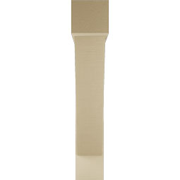 Ekena Millwork - BKTUR0756X42X42TRA05RCPR - Timberthane Faux Wood Traditional Style Bracket w/ Offset Brace, Block Ends, 7 1/2"W x 42"D x 42"H, Primed Tan