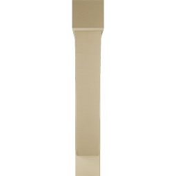 Ekena Millwork - BKTUR0756X42X48TRA05RCPR - Timberthane Faux Wood Traditional Style Bracket w/ Offset Brace, Block Ends, 7 1/2"W x 42"D x 48"H, Primed Tan
