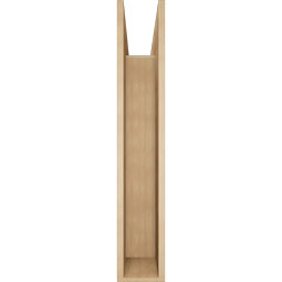 Ekena Millwork - BKTUR0756X44X44TRA05RCPR - Timberthane Faux Wood Traditional Style Bracket w/ Offset Brace, Block Ends, 7 1/2"W x 44"D x 44"H, Primed Tan