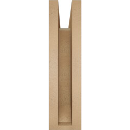 Ekena Millwork - BKTUR0352X14X14TRA06RCPR - Timberthane Faux Wood Traditional Style Bracket w/ Offset Brace, Slat Ends, 3 1/2"W x 14"D x 14"H, Primed Tan