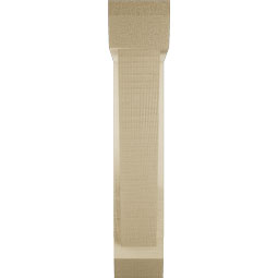 Ekena Millwork - BKTUR0352X14X18TRA06RCPR - Timberthane Faux Wood Traditional Style Bracket w/ Offset Brace, Slat Ends, 3 1/2"W x 14"D x 18"H, Primed Tan