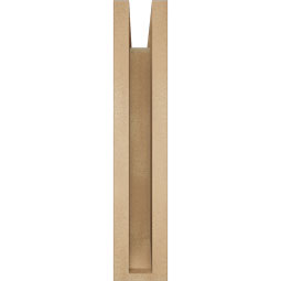 Ekena Millwork - BKTUR0352X14X18TRA06RCPR - Timberthane Faux Wood Traditional Style Bracket w/ Offset Brace, Slat Ends, 3 1/2"W x 14"D x 18"H, Primed Tan