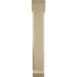 Ekena Millwork - BKTUR0352X14X22TRA06RCPR - Timberthane Faux Wood Traditional Style Bracket w/ Offset Brace, Slat Ends, 3 1/2"W x 14"D x 22"H, Primed Tan