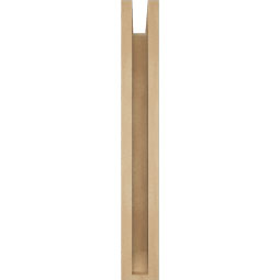 Ekena Millwork - BKTUR0352X14X26TRA06RCPR - Timberthane Faux Wood Traditional Style Bracket w/ Offset Brace, Slat Ends, 3 1/2"W x 14"D x 26"H, Primed Tan