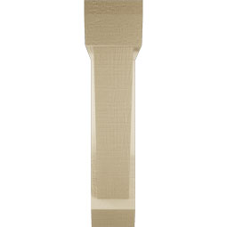 Ekena Millwork - BKTUR0352X16X16TRA06RCPR - Timberthane Faux Wood Traditional Style Bracket w/ Offset Brace, Slat Ends, 3 1/2"W x 16"D x 16"H, Primed Tan