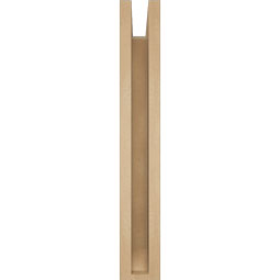 Ekena Millwork - BKTUR0352X16X24TRA06RCPR - Timberthane Faux Wood Traditional Style Bracket w/ Offset Brace, Slat Ends, 3 1/2"W x 16"D x 24"H, Primed Tan