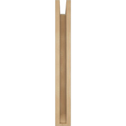 Ekena Millwork - BKTUR0352X16X28TRA06RCPR - Timberthane Faux Wood Traditional Style Bracket w/ Offset Brace, Slat Ends, 3 1/2"W x 16"D x 28"H, Primed Tan