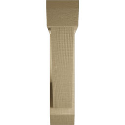Ekena Millwork - BKTUROTRA22 - Timberthane Rough Cedar Faux Wood Traditional Slat Bracket w/ Offset Brace