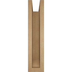 Ekena Millwork - BKTUROTRA22 - Timberthane Rough Cedar Faux Wood Traditional Slat Bracket w/ Offset Brace