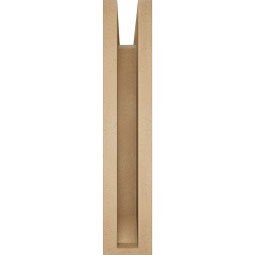 Ekena Millwork - BKTUR0352X18X18TRA06RCPR - Timberthane Faux Wood Traditional Style Bracket w/ Offset Brace, Slat Ends, 3 1/2"W x 18"D x 18"H, Primed Tan