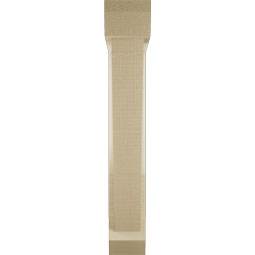 Ekena Millwork - BKTUR0352X18X22TRA06RCPR - Timberthane Faux Wood Traditional Style Bracket w/ Offset Brace, Slat Ends, 3 1/2"W x 18"D x 22"H, Primed Tan