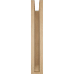 Ekena Millwork - BKTUR0352X18X22TRA06RCPR - Timberthane Faux Wood Traditional Style Bracket w/ Offset Brace, Slat Ends, 3 1/2"W x 18"D x 22"H, Primed Tan