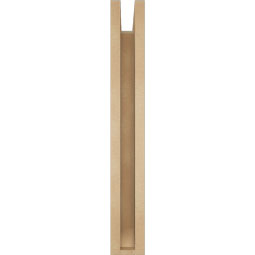 Ekena Millwork - BKTUR0352X18X26TRA06RCPR - Timberthane Faux Wood Traditional Style Bracket w/ Offset Brace, Slat Ends, 3 1/2"W x 18"D x 26"H, Primed Tan