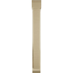 Ekena Millwork - BKTUR0352X18X30TRA06RCPR - Timberthane Faux Wood Traditional Style Bracket w/ Offset Brace, Slat Ends, 3 1/2"W x 18"D x 30"H, Primed Tan