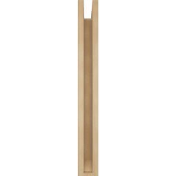 Ekena Millwork - BKTUR0352X18X30TRA06RCPR - Timberthane Faux Wood Traditional Style Bracket w/ Offset Brace, Slat Ends, 3 1/2"W x 18"D x 30"H, Primed Tan