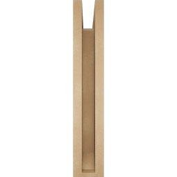 Ekena Millwork - BKTUR0352X20X20TRA06RCPR - Timberthane Faux Wood Traditional Style Bracket w/ Offset Brace, Slat Ends, 3 1/2"W x 20"D x 20"H, Primed Tan