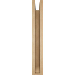 Ekena Millwork - BKTUR0352X20X24TRA06RCPR - Timberthane Faux Wood Traditional Style Bracket w/ Offset Brace, Slat Ends, 3 1/2"W x 20"D x 24"H, Primed Tan