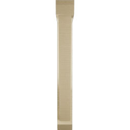 Ekena Millwork - BKTUR0352X20X28TRA06RCPR - Timberthane Faux Wood Traditional Style Bracket w/ Offset Brace, Slat Ends, 3 1/2"W x 20"D x 28"H, Primed Tan