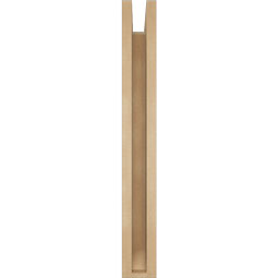 Ekena Millwork - BKTUR0352X20X28TRA06RCPR - Timberthane Faux Wood Traditional Style Bracket w/ Offset Brace, Slat Ends, 3 1/2"W x 20"D x 28"H, Primed Tan