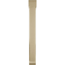 Ekena Millwork - BKTUR0352X20X32TRA06RCPR - Timberthane Faux Wood Traditional Style Bracket w/ Offset Brace, Slat Ends, 3 1/2"W x 20"D x 32"H, Primed Tan