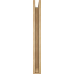 Ekena Millwork - BKTUR0352X20X32TRA06RCPR - Timberthane Faux Wood Traditional Style Bracket w/ Offset Brace, Slat Ends, 3 1/2"W x 20"D x 32"H, Primed Tan