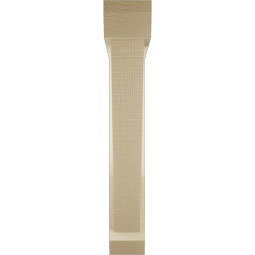 Ekena Millwork - BKTUR0352X22X22TRA06RCPR - Timberthane Faux Wood Traditional Style Bracket w/ Offset Brace, Slat Ends, 3 1/2"W x 22"D x 22"H, Primed Tan