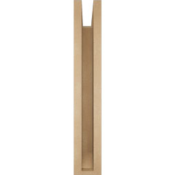 Ekena Millwork - BKTUR0352X22X22TRA06RCPR - Timberthane Faux Wood Traditional Style Bracket w/ Offset Brace, Slat Ends, 3 1/2"W x 22"D x 22"H, Primed Tan