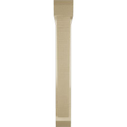 Ekena Millwork - BKTUR0352X22X26TRA06RCPR - Timberthane Faux Wood Traditional Style Bracket w/ Offset Brace, Slat Ends, 3 1/2"W x 22"D x 26"H, Primed Tan