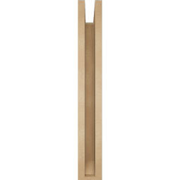 Ekena Millwork - BKTUR0352X22X26TRA06RCPR - Timberthane Faux Wood Traditional Style Bracket w/ Offset Brace, Slat Ends, 3 1/2"W x 22"D x 26"H, Primed Tan
