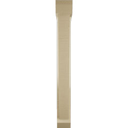 Ekena Millwork - BKTUR0352X22X30TRA06RCPR - Timberthane Faux Wood Traditional Style Bracket w/ Offset Brace, Slat Ends, 3 1/2"W x 22"D x 30"H, Primed Tan