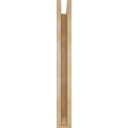 Ekena Millwork - BKTUR0352X22X30TRA06RCPR - Timberthane Faux Wood Traditional Style Bracket w/ Offset Brace, Slat Ends, 3 1/2"W x 22"D x 30"H, Primed Tan