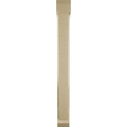 Ekena Millwork - BKTUR0352X22X34TRA06RCPR - Timberthane Faux Wood Traditional Style Bracket w/ Offset Brace, Slat Ends, 3 1/2"W x 22"D x 34"H, Primed Tan