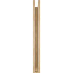 Ekena Millwork - BKTUR0352X22X34TRA06RCPR - Timberthane Faux Wood Traditional Style Bracket w/ Offset Brace, Slat Ends, 3 1/2"W x 22"D x 34"H, Primed Tan