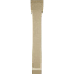 Ekena Millwork - BKTUR0352X24X24TRA06RCPR - Timberthane Faux Wood Traditional Style Bracket w/ Offset Brace, Slat Ends, 3 1/2"W x 24"D x 24"H, Primed Tan