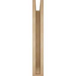 Ekena Millwork - BKTUR0352X24X24TRA06RCPR - Timberthane Faux Wood Traditional Style Bracket w/ Offset Brace, Slat Ends, 3 1/2"W x 24"D x 24"H, Primed Tan