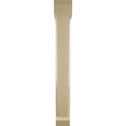 Ekena Millwork - BKTUR0352X24X28TRA06RCPR - Timberthane Faux Wood Traditional Style Bracket w/ Offset Brace, Slat Ends, 3 1/2"W x 24"D x 28"H, Primed Tan