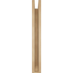 Ekena Millwork - BKTUR0352X24X28TRA06RCPR - Timberthane Faux Wood Traditional Style Bracket w/ Offset Brace, Slat Ends, 3 1/2"W x 24"D x 28"H, Primed Tan