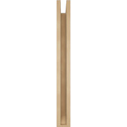 Ekena Millwork - BKTUR0352X24X32TRA06RCPR - Timberthane Faux Wood Traditional Style Bracket w/ Offset Brace, Slat Ends, 3 1/2"W x 24"D x 32"H, Primed Tan