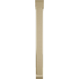 Ekena Millwork - BKTUR0352X24X36TRA06RCPR - Timberthane Faux Wood Traditional Style Bracket w/ Offset Brace, Slat Ends, 3 1/2"W x 24"D x 36"H, Primed Tan