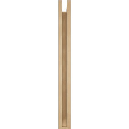 Ekena Millwork - BKTUR0352X24X36TRA06RCPR - Timberthane Faux Wood Traditional Style Bracket w/ Offset Brace, Slat Ends, 3 1/2"W x 24"D x 36"H, Primed Tan