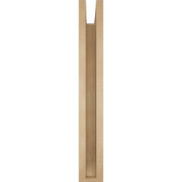 Ekena Millwork - BKTUR0352X26X26TRA06RCPR - Timberthane Faux Wood Traditional Style Bracket w/ Offset Brace, Slat Ends, 3 1/2"W x 26"D x 26"H, Primed Tan