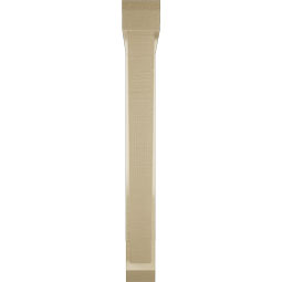 Ekena Millwork - BKTUR0352X26X30TRA06RCPR - Timberthane Faux Wood Traditional Style Bracket w/ Offset Brace, Slat Ends, 3 1/2"W x 26"D x 30"H, Primed Tan