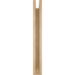 Ekena Millwork - BKTUR0352X26X30TRA06RCPR - Timberthane Faux Wood Traditional Style Bracket w/ Offset Brace, Slat Ends, 3 1/2"W x 26"D x 30"H, Primed Tan