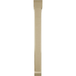 Ekena Millwork - BKTUR0352X26X34TRA06RCPR - Timberthane Faux Wood Traditional Style Bracket w/ Offset Brace, Slat Ends, 3 1/2"W x 26"D x 34"H, Primed Tan