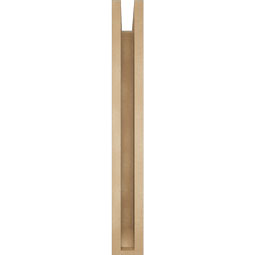 Ekena Millwork - BKTUR0352X28X28TRA06RCPR - Timberthane Faux Wood Traditional Style Bracket w/ Offset Brace, Slat Ends, 3 1/2"W x 28"D x 28"H, Primed Tan