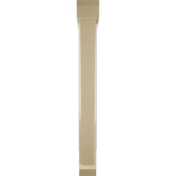 Ekena Millwork - BKTUR0352X28X32TRA06RCPR - Timberthane Faux Wood Traditional Style Bracket w/ Offset Brace, Slat Ends, 3 1/2"W x 28"D x 32"H, Primed Tan