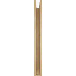 Ekena Millwork - BKTUR0352X28X32TRA06RCPR - Timberthane Faux Wood Traditional Style Bracket w/ Offset Brace, Slat Ends, 3 1/2"W x 28"D x 32"H, Primed Tan